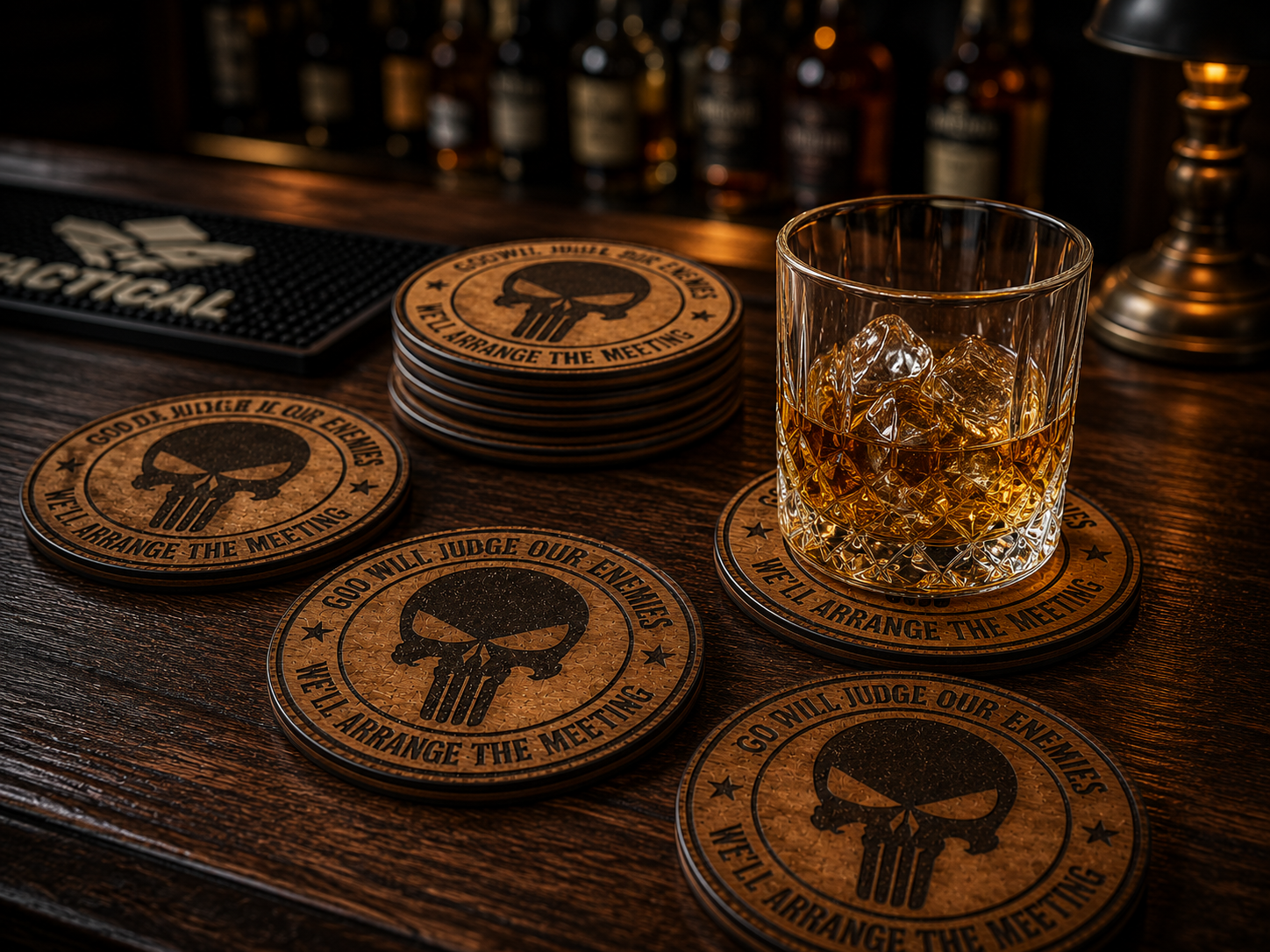 Tactical Coaster Set: God Will Judge