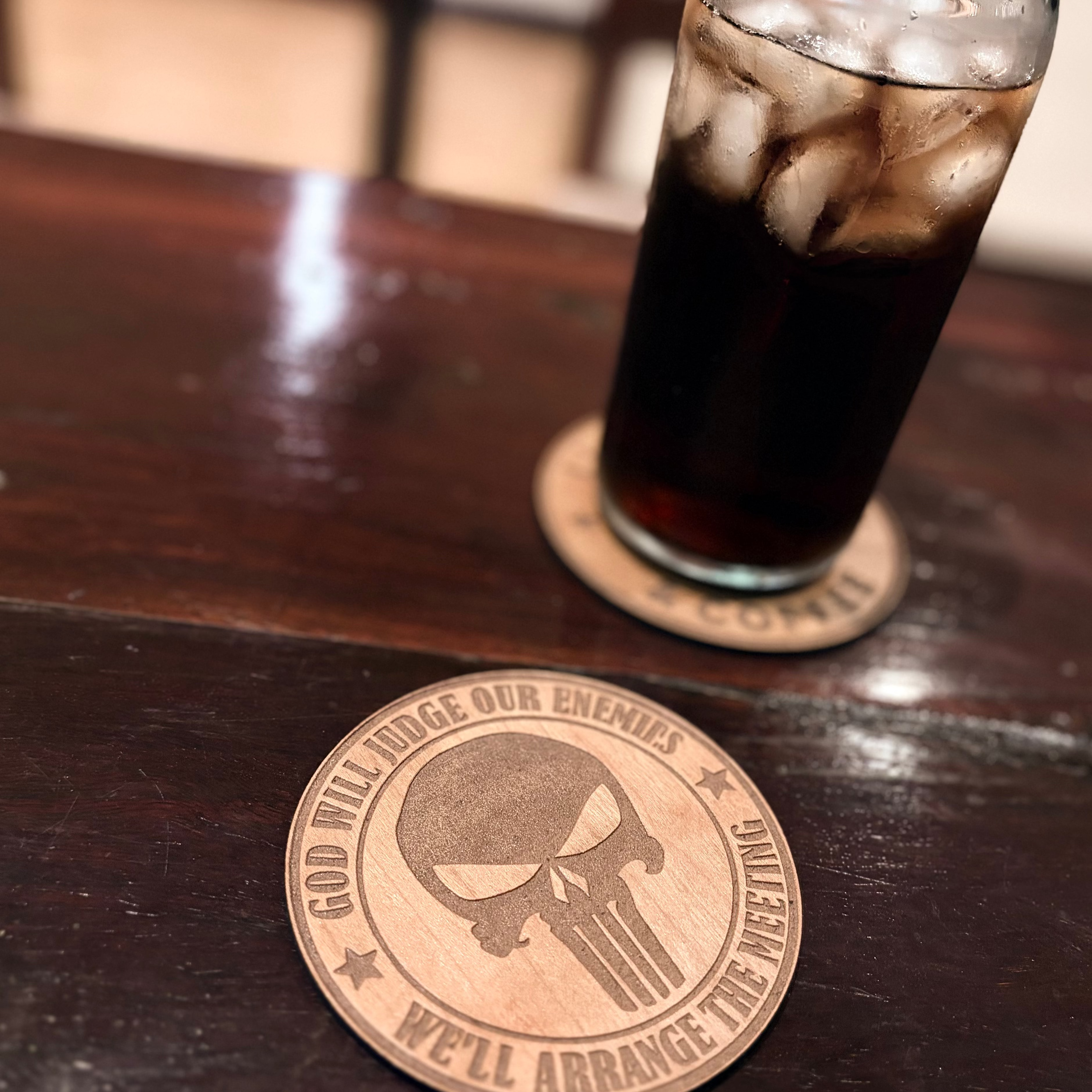 Tactical Coaster Set: God Will Judge