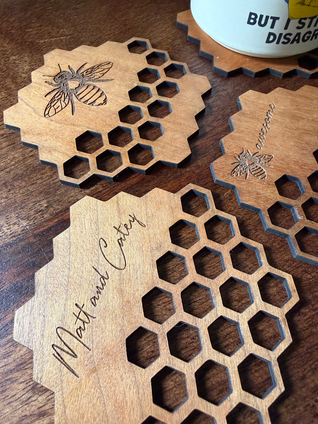 Bee-lieve in Coffee Coaster Set - Personalized