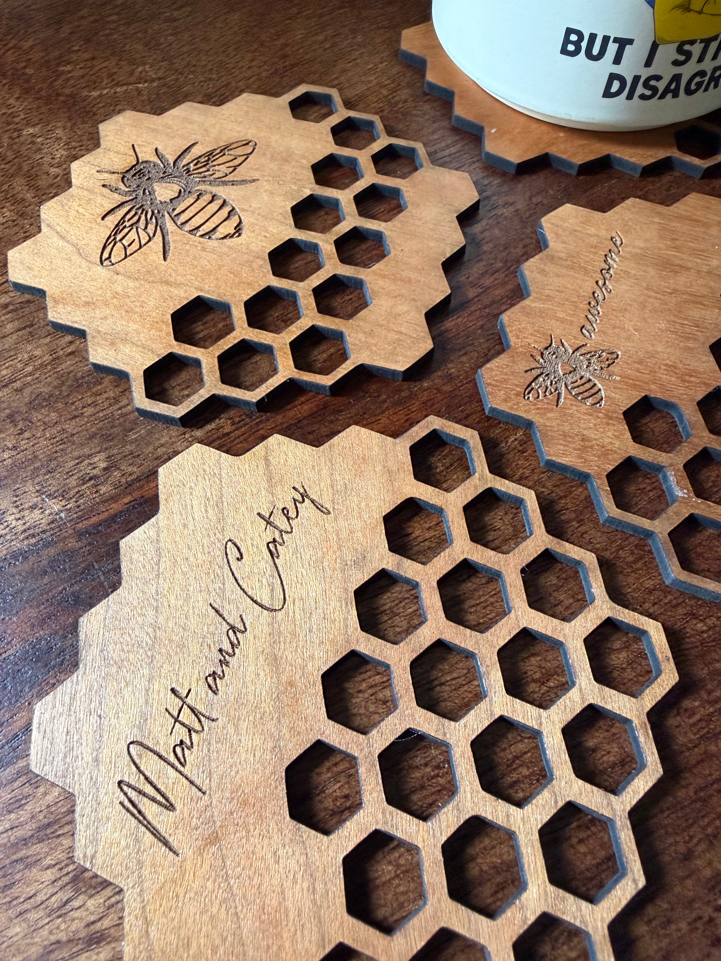 Bee-lieve in Coffee Coaster Set - Personalized
