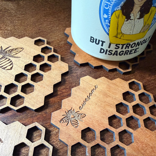 Bee-lieve in Coffee Coaster Set - Personalized
